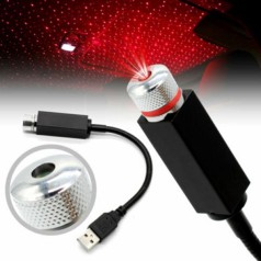 Đèn Led Chiếu Trần Xe Ô Tô, Trần Nhà Bầu Trời Sao Cắm Cổng USB P182, ĐỎ